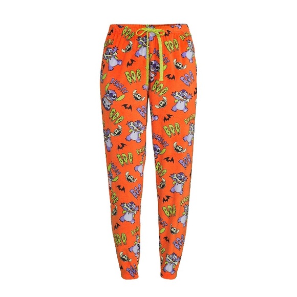 Disney Stitch PJ’s Sleep Joggers with pockets NWT 3X Lilo Halloween Orange - Picture 3 of 8